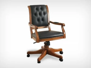 L'Origine Поворотное кожаное кресло с подлокотниками