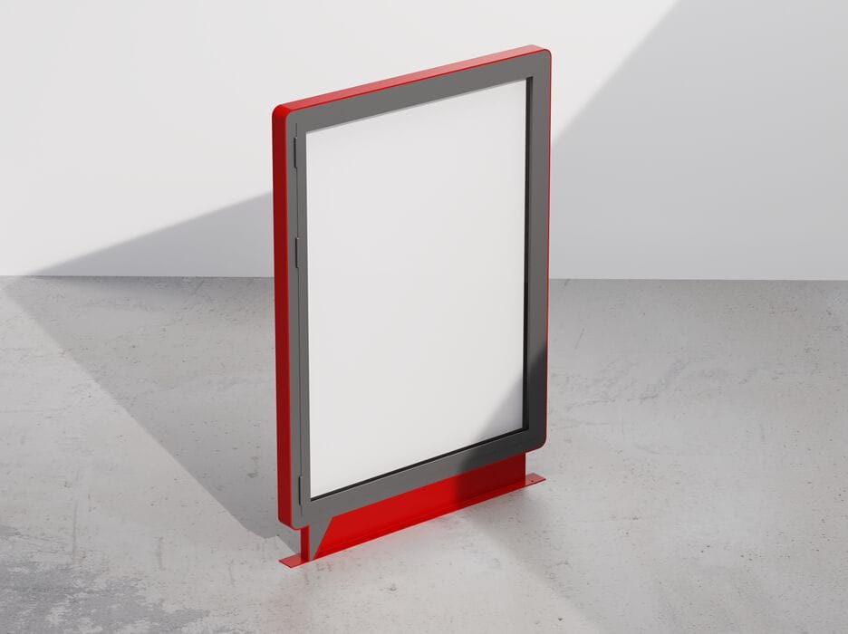 Металлическая двухсторонняя доска объявлений с открывающейся дверью DIMCAR всплывающее окно ARCH-00152944 - Вид №1