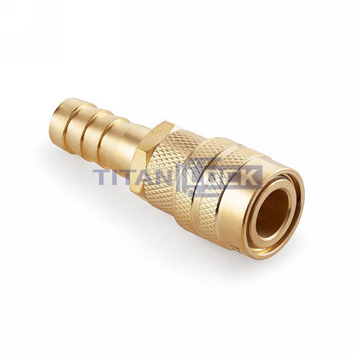 3/8in, БРС серия D, ISO 6150 B, розетка, хвост под рукав, латунь TL3DFH-B TITAN LOCK  - Вид №2