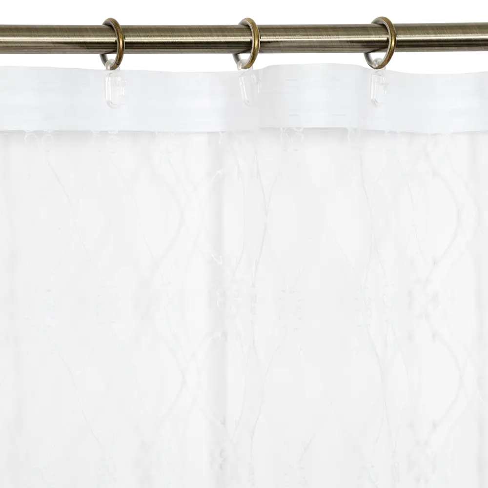 Тюль на ленте «Вышивка», 250x260 см, орнамент, цвет белый AMORE MIO STLM-2149423 - Вид №5