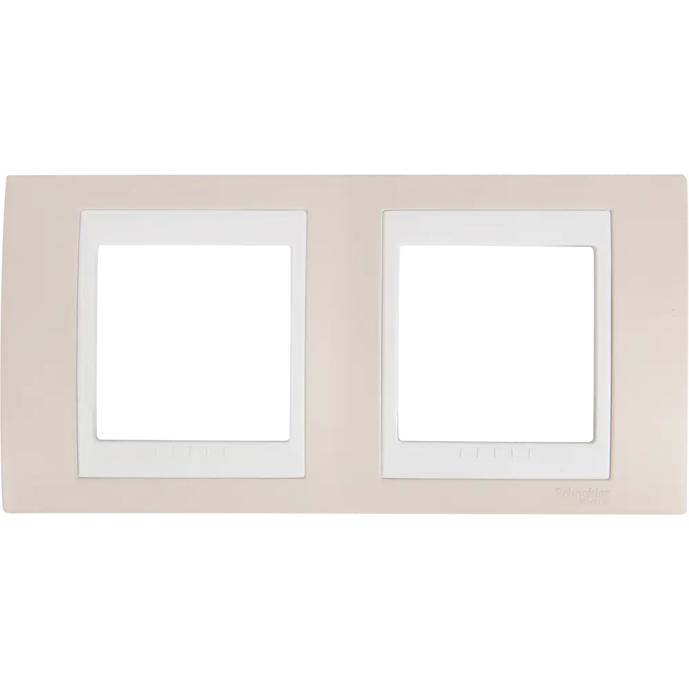Рамка для розеток и выключателей Systeme Electric Unica 2 поста, цвет песчаный/белый STLM-2067291