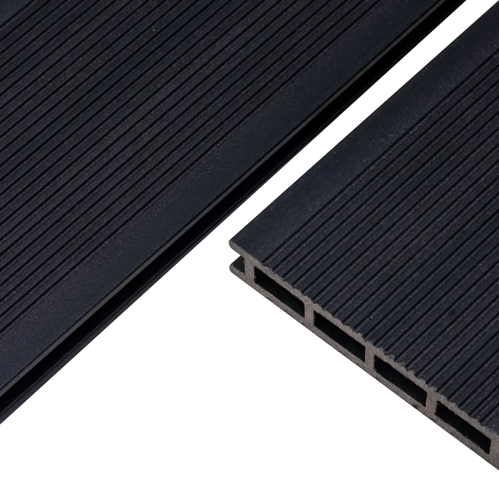 Террасная доска ДПК MultiDeck цвет Черный 3000x140x22 мм. Вельвет 0.42 м² МУЛЬТИДЕК STLM-2060773 - Вид №2
