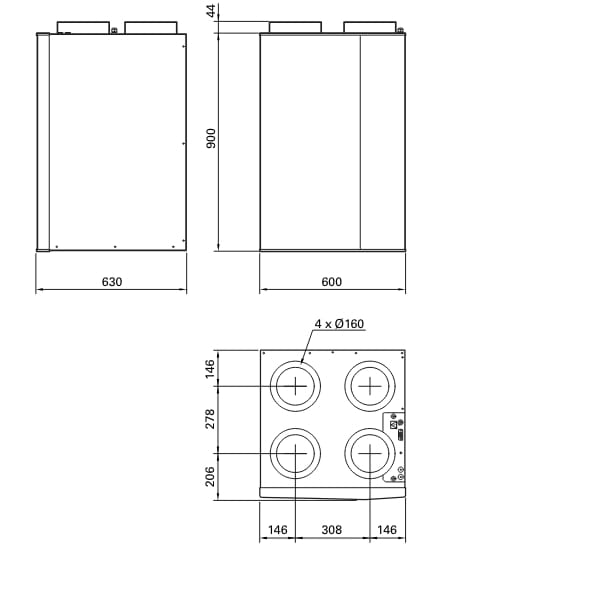 Система принудительной механической вентиляции NIBE ERS S10-400 ARCH-00088112 - Вид №2