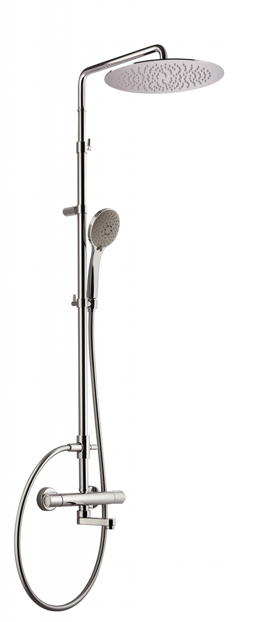 01-1875-N-CR CARIMALI Rigoletto телескопическая с изливом, душевая лейка MySlim с возможностью осмотра 