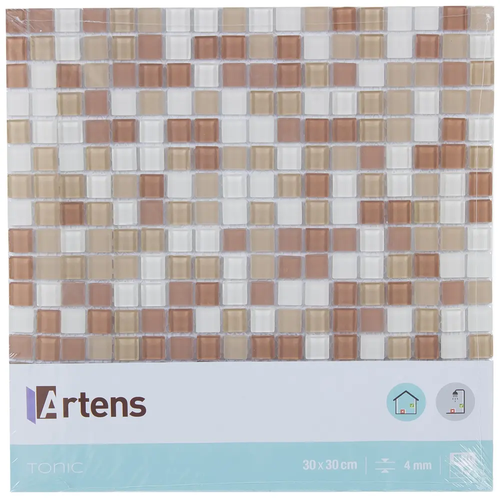 Мозаика Artens «Tonic», 30х30 см, стекло, цвет бежевый STLM-2038035 - Вид №3
