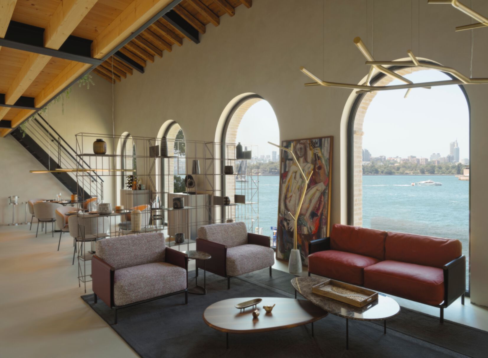 Кресло из ткани или кожи с кожаными подлокотниками Casamania & Horm SC2 ARCH-00065246 - Вид №11