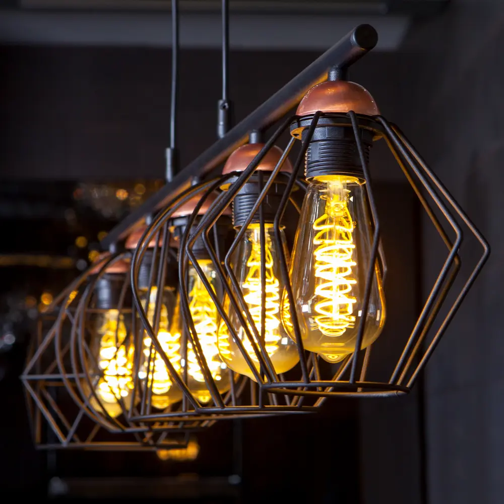 Светильник подвесной Eurosvet Galaxy 1649, 5 ламп, 24 м², цвет чёрный/медь TK Lighting STLM-2123483 - Вид №2