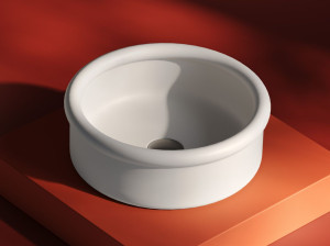 Керамическая столешница круглый умывальник