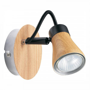 Настенный светильник L9018-1 GU10 1 лампа цвет коричневый LAMPLANDIA