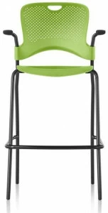 Herman Miller Высокий штабелируемый стул из нейлона® с подлокотниками Caper