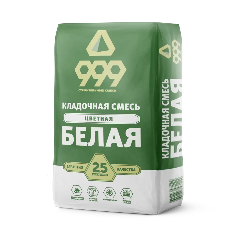 Цветная кладочная смесь 999 М150 белый 25 кг STLM-2167626