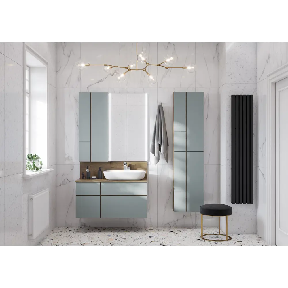 Шкаф подвесной Aquaton Мишель 86.4 см цвет зелено-голубой STLM-2141784 - Вид №2