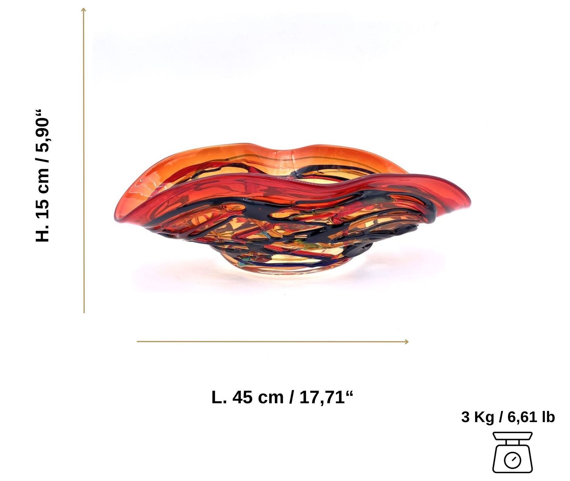 Центральные элементы из муранского стекла ручной работы YourMurano Wired Bowls ARCH-00134281 - Вид №10