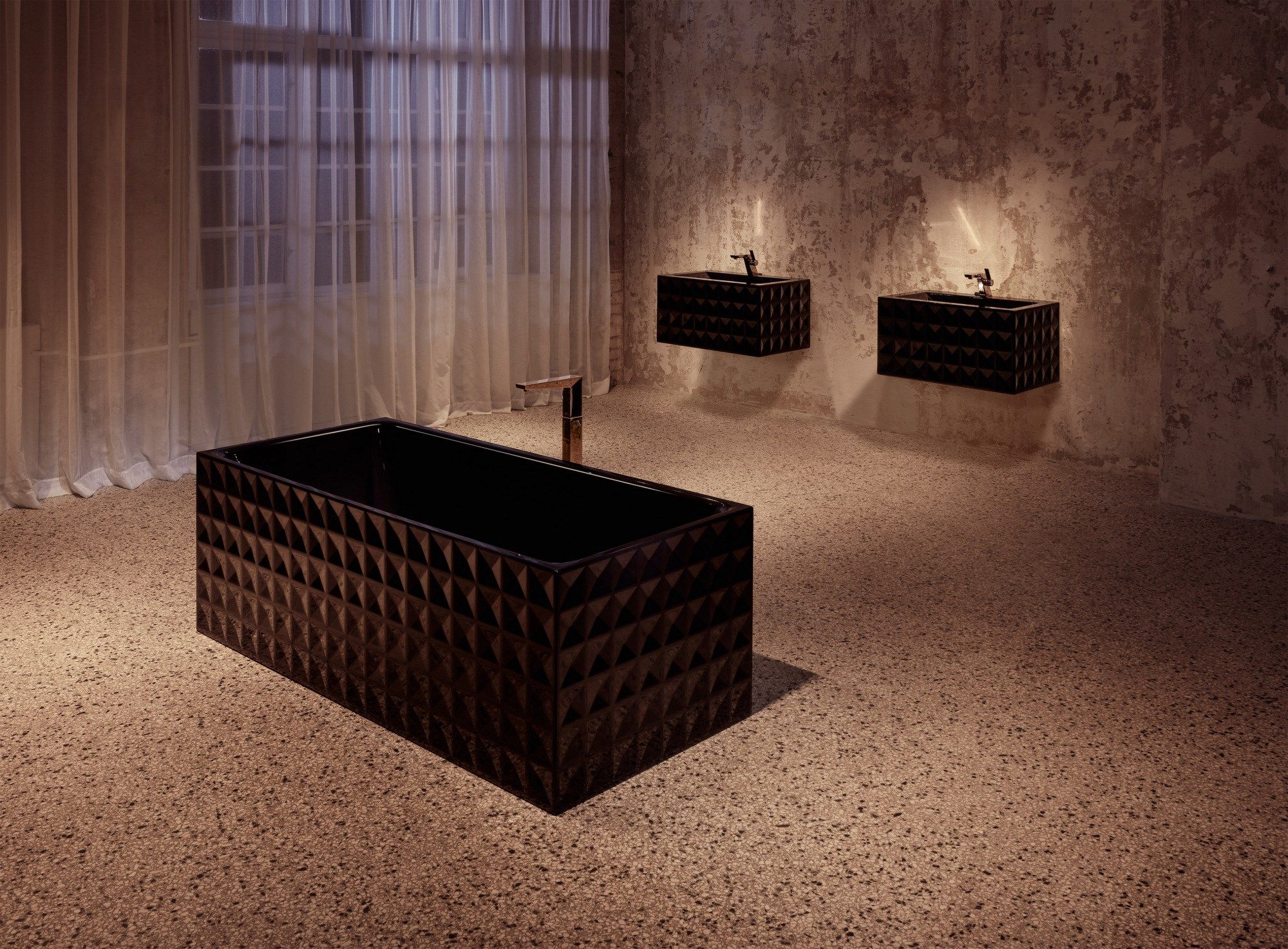 Прямоугольный подвесной умывальник из эмалированной стали Bette BetteLoft Ornament ARCH-00129062