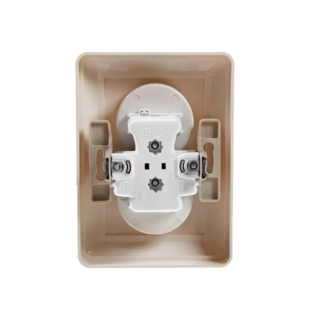 Розетка Schneider Electric W59, 2 разъема, цвет бежевый STLM-2110237 - Вид №1