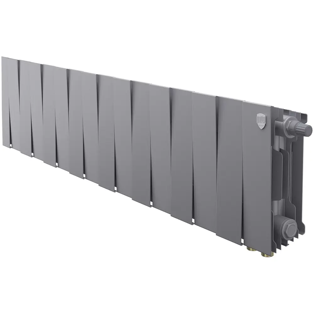 Радиатор секционный Royal Thermo Pianoforte VDR 200/100 16 секций нижнее правое подключение биметалл серый 86733745 STLM-2181803  - Вид №1