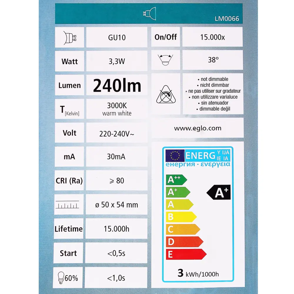 Бра Eglo «Passa» GU10 2х3.3 Вт, цвет белый STLM-2160806 - Вид №3