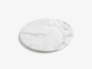 Круглый поднос из каррарского мрамора