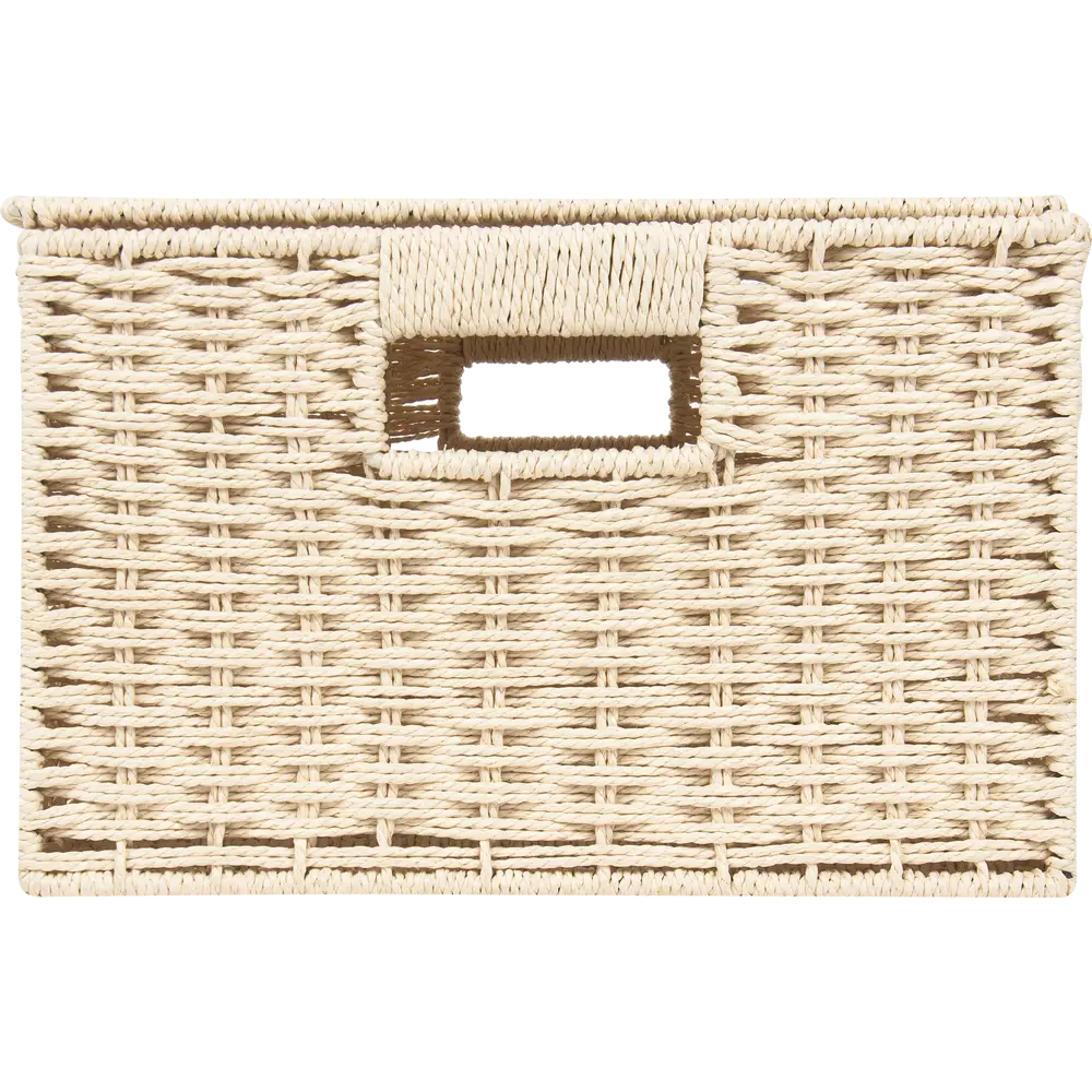 Корзина для хранения 38x18x28 см бумажный шпагат цвет бежевый STORIDEA STLM-2080339 - Вид №3