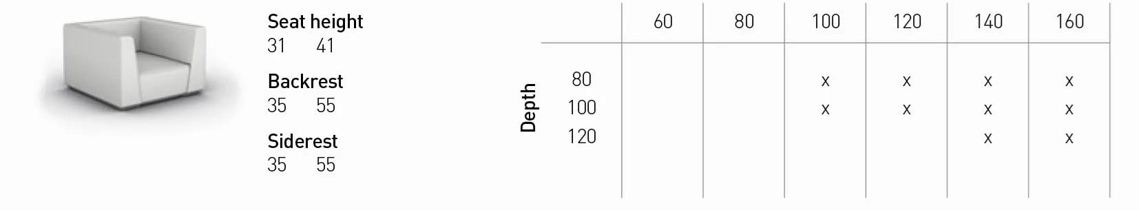 Съемное тканевое кресло с подлокотниками Cubit by Mymito ARCH-00150156 - Вид №4