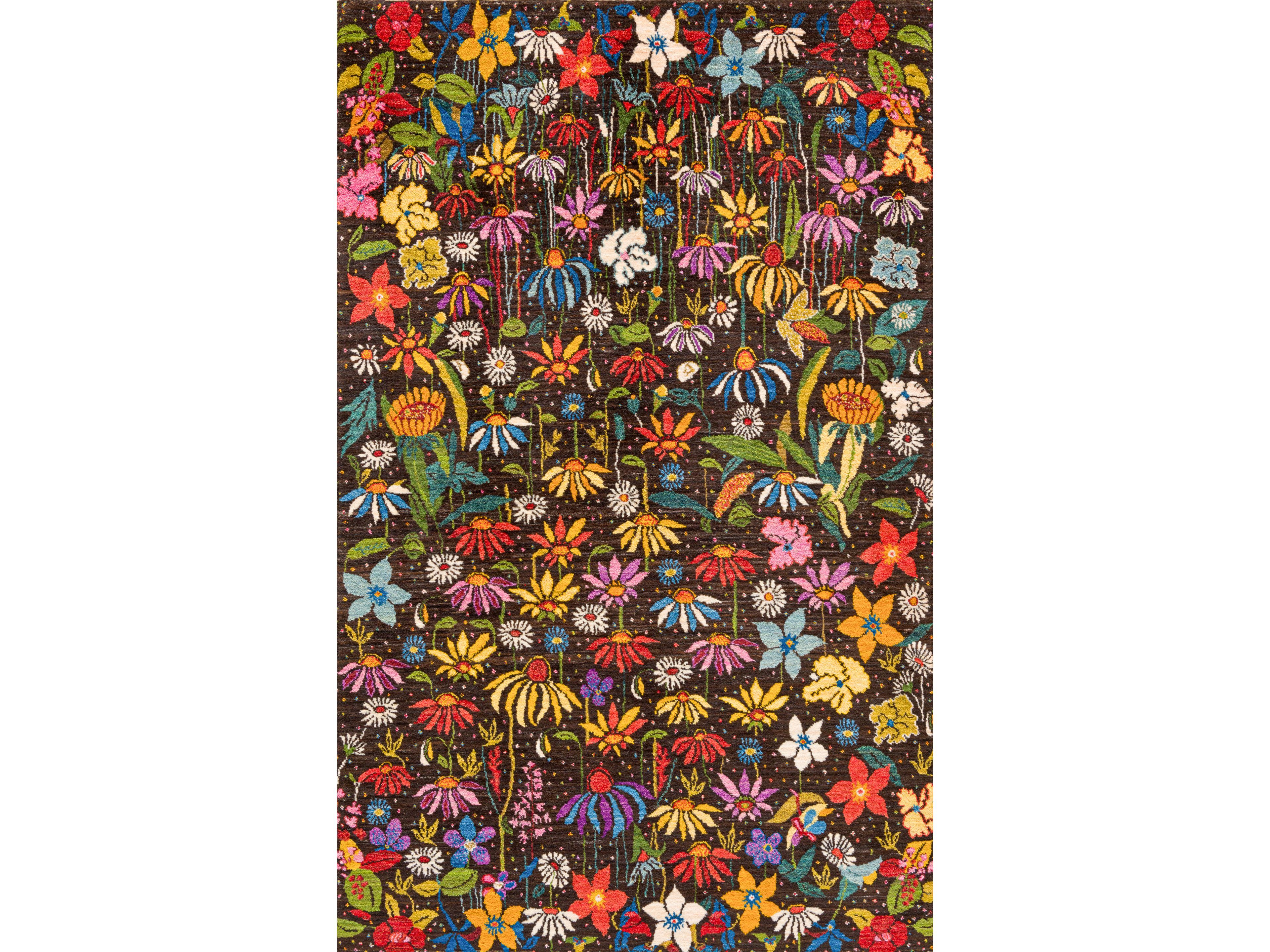 Прямоугольный шерстяной цветочный ковер Zollanvari Garden of Eden-Designer ARCH-00151082 - Вид №1