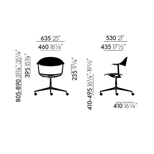 Тканевый стул с четырьмя спицами VITRA Mynt ARCH-00113715 - Вид №5