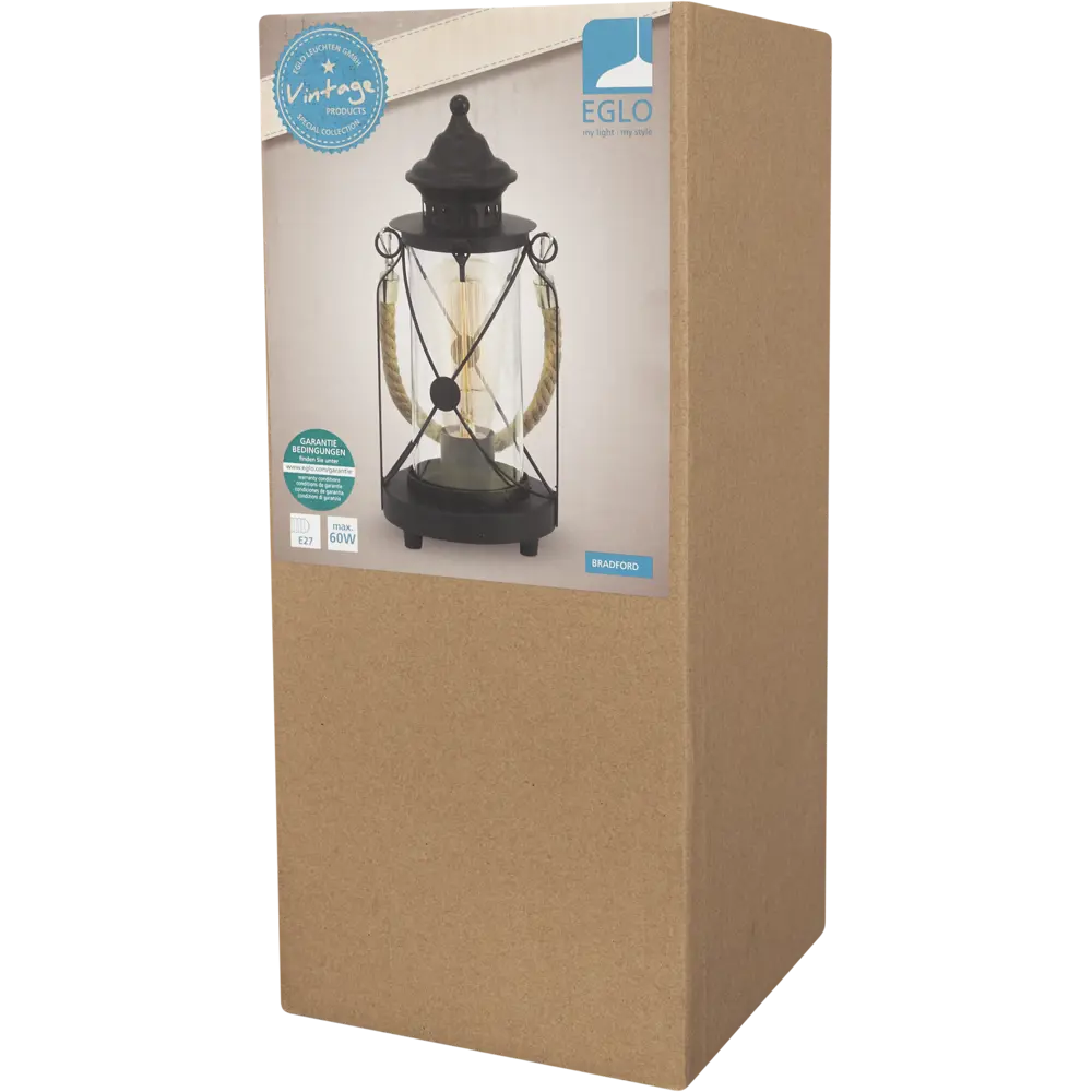 Настольная лампа Eglo Bradford 1xE27x60 Вт стекло цвет чёрный STLM-2026028 - Вид №7