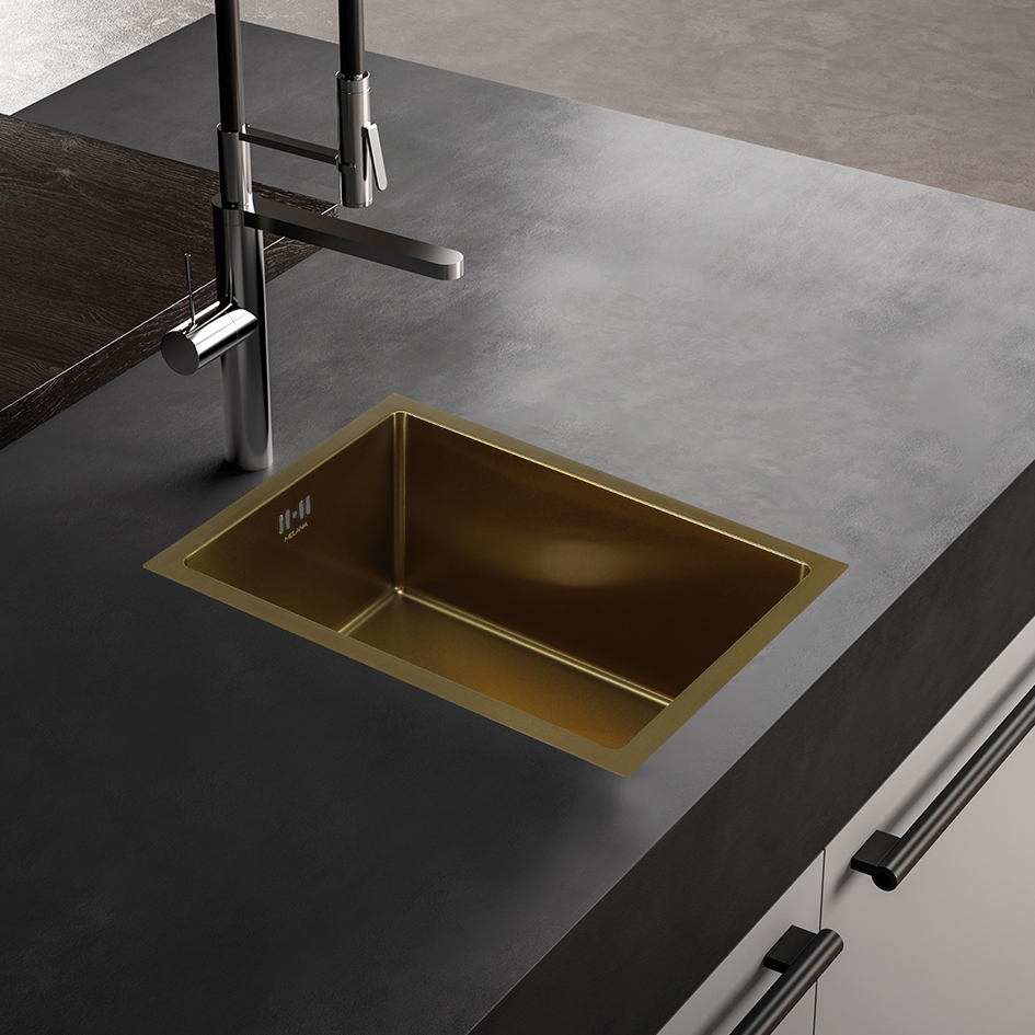 Мойка D5138HG MELANA ProfLine 1,2/220 ЗОЛОТО врезная прямоугольная D5138HG D5138HG золото - Вид №2