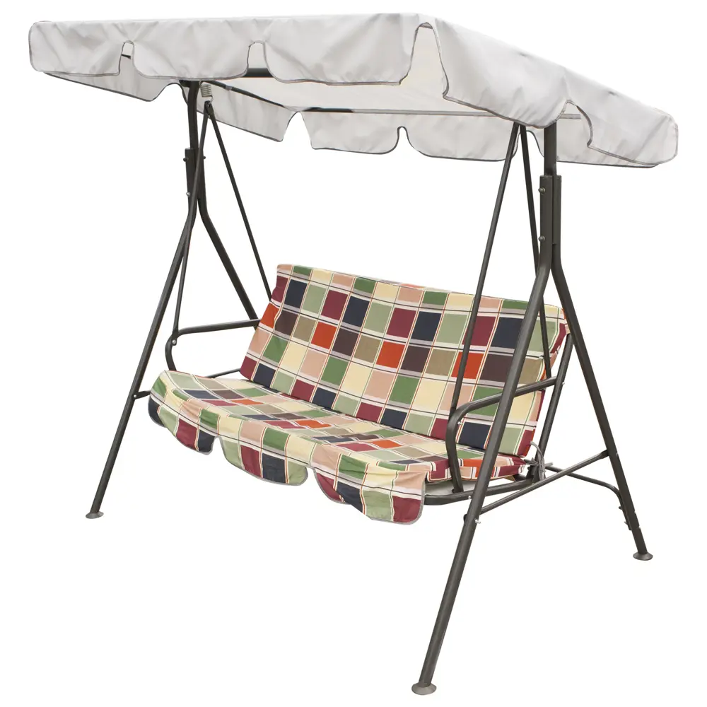 Качели садовые Классик 2-х местные (до 160 кг) бежевый/ красный/ зеленый Santreyd Класик STLM-2149833