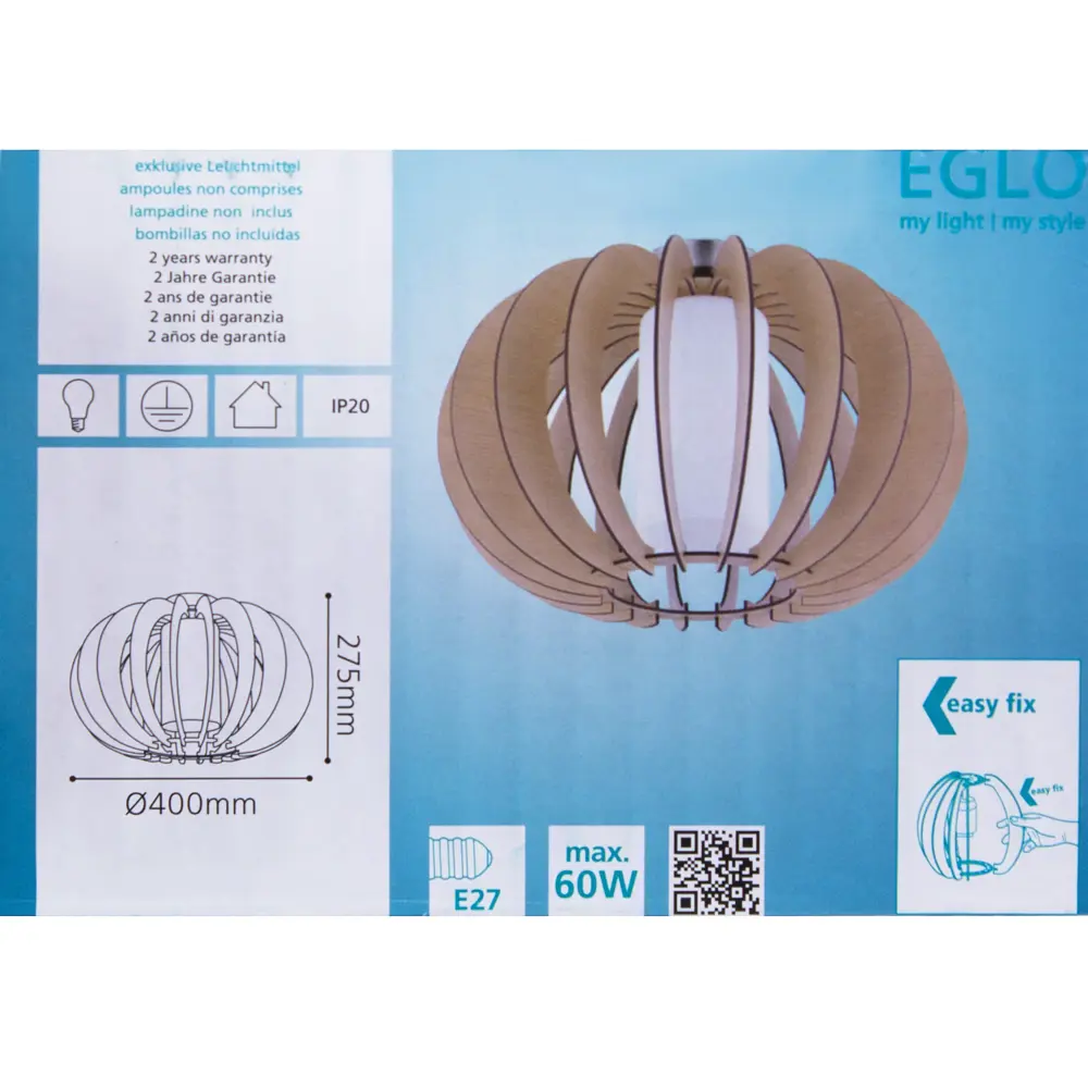 Светильник настенно-потолочный Eglo Stellato 3 1xE27x60 Вт цвет клён STLM-2074807 - Вид №3