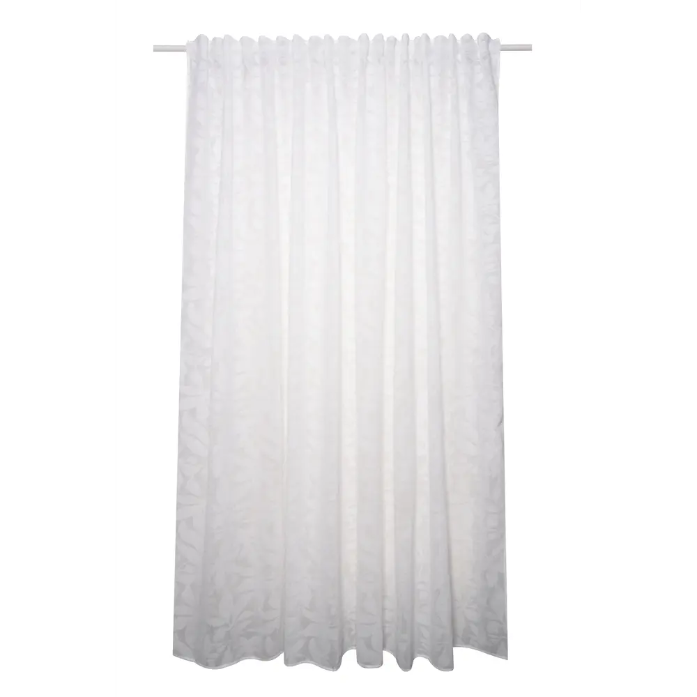 Тюль на ленте со скрытыми петлями Rila 290x280 см цвет белый Santreyd STLM-2080780