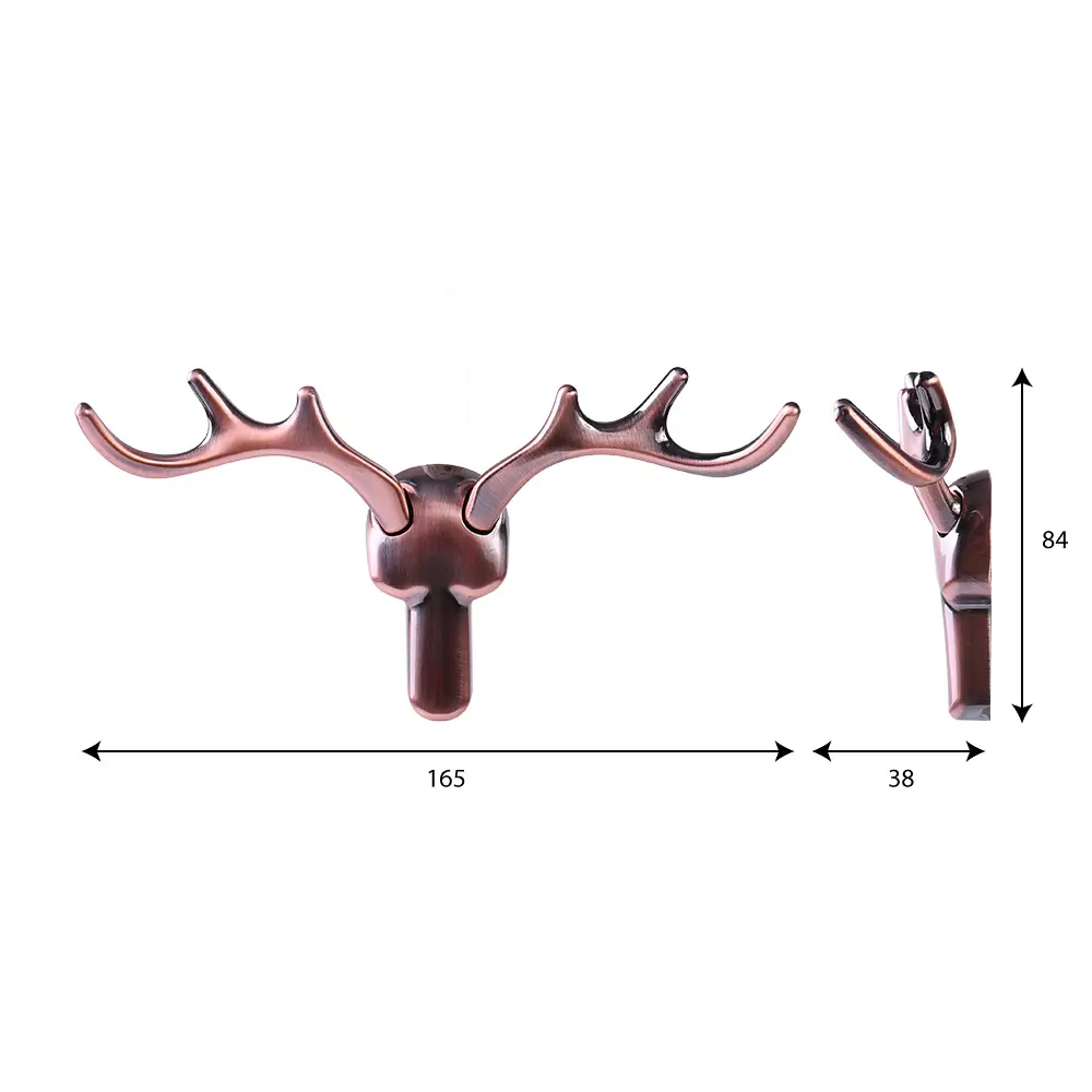 Крючок Larvij Олень цинковый цвет медь STLM-2160570 - Вид №3