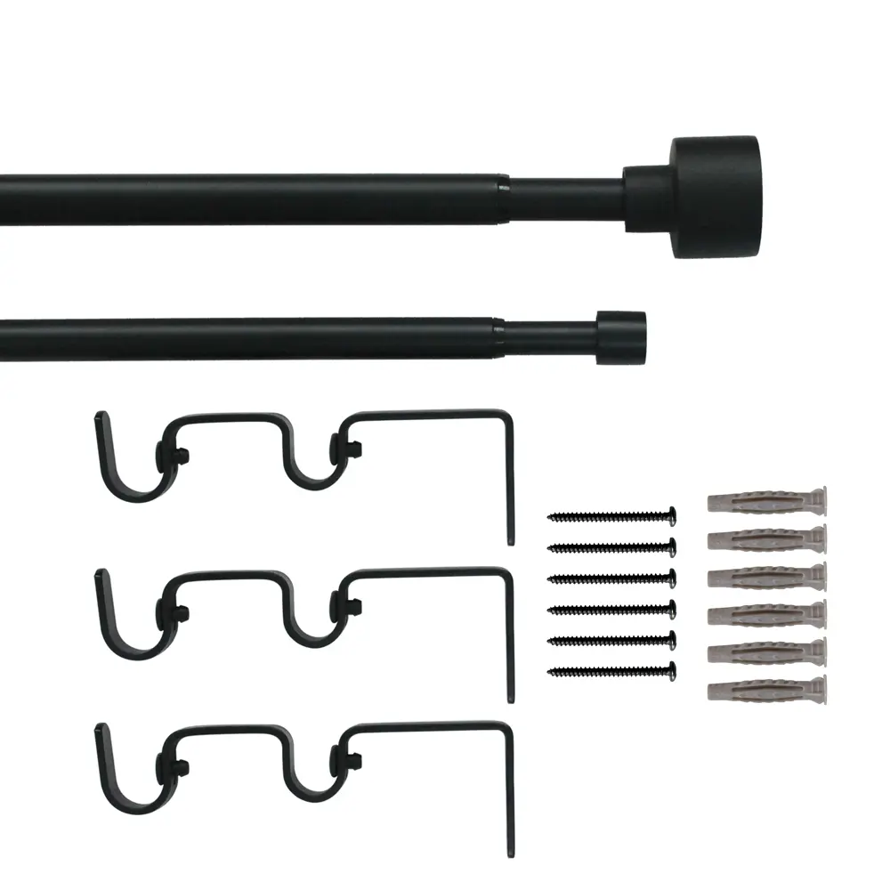 INSPIRE Duplo - двухрядный металлический карниз для штор 160-300 см черный 84407318 STLM-0049486 - Вид №1