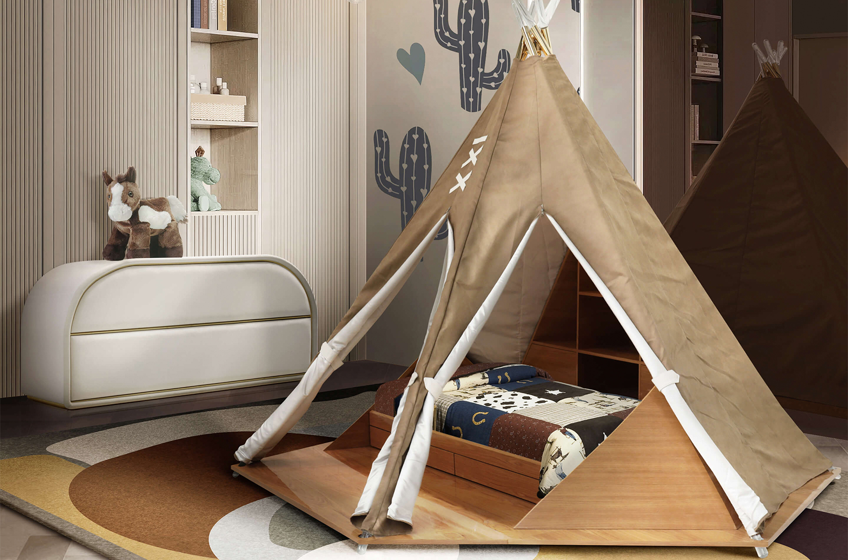 CIST361 Детская кровать домик Комната-вигвам Circu  - Вид №7