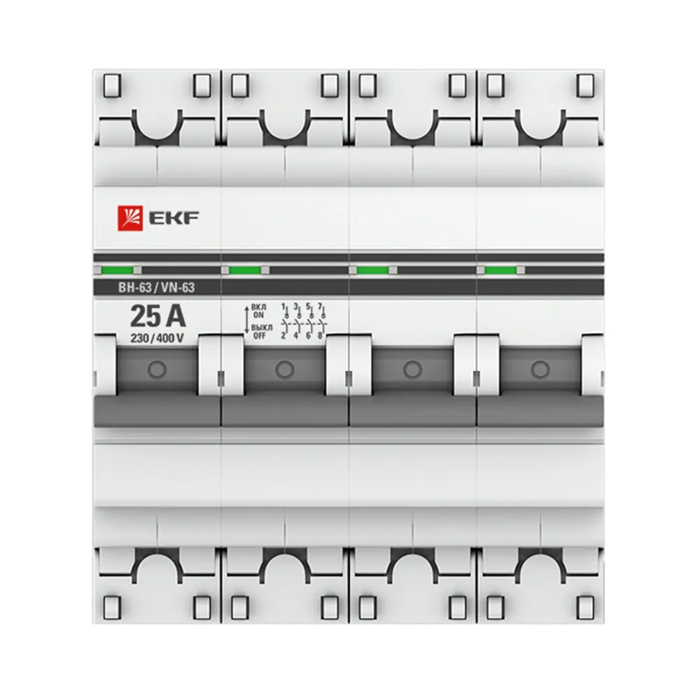 Выключатель нагрузки EKF ВН-63 4P 25 А STLM-2195991 - Вид №1