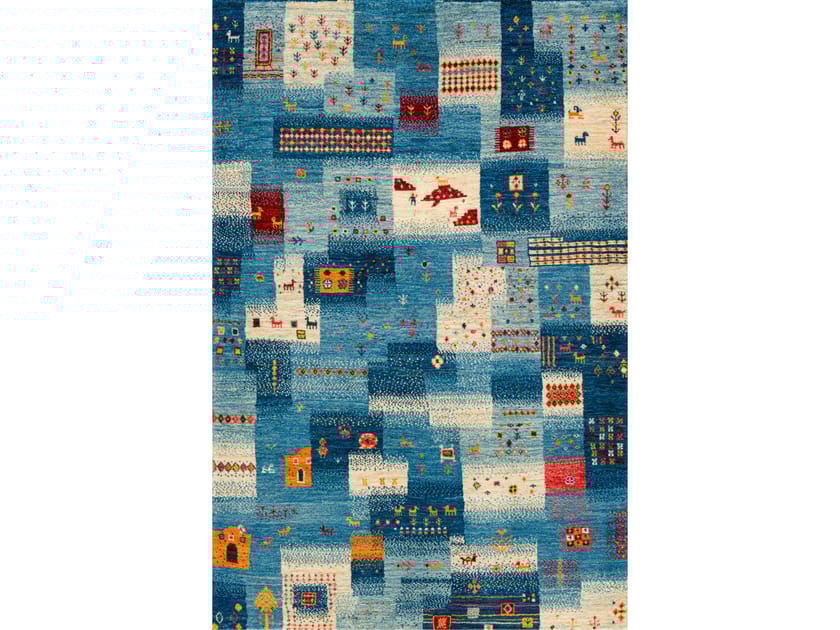 Прямоугольный шерстяной клетчатый ковер Zollanvari Gabbehs Geometric ARCH-00045953