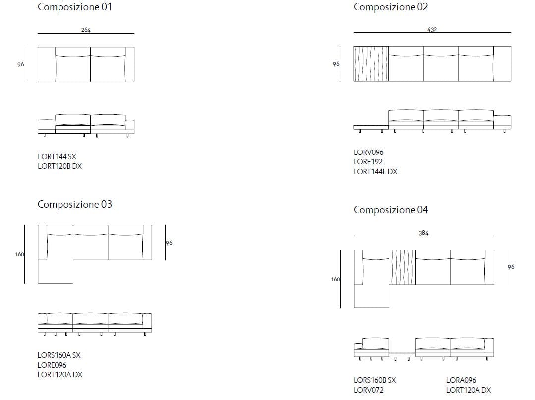 Модульный кожаный диван с полуостровом на 3 места Living Divani Лоренц ARCH-00039325 - Вид №15