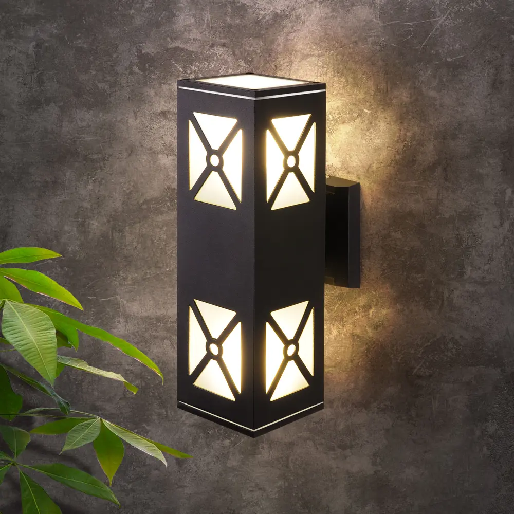 Светильник уличный настенный Elektrostandard Techno 1405 2xE27x60W IP54 цвет черный STLM-2036809