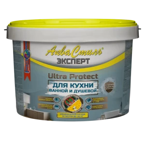 91592684 Краска для стен и потолков АкваСтиль Эксперт Ultra Protect для влажных помещений матовая белая база А 10 л STLM-1451096