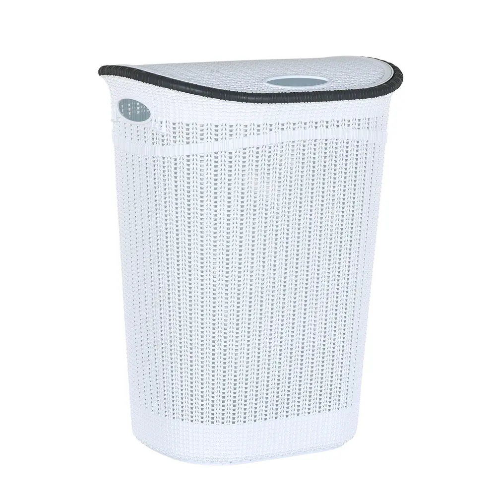 Корзина для белья Primanova Суздаль 52 л цвет бело-серый STLM-2175114