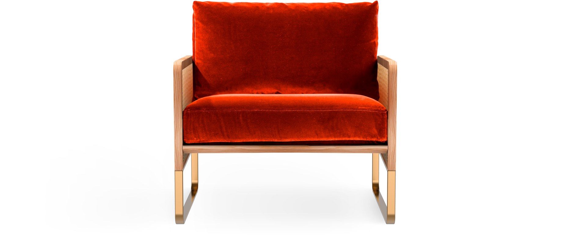 Винтажное стильное бархатное съемное мягкое кресло RED EDITION плетеная ARCH-00037426 - Вид №18