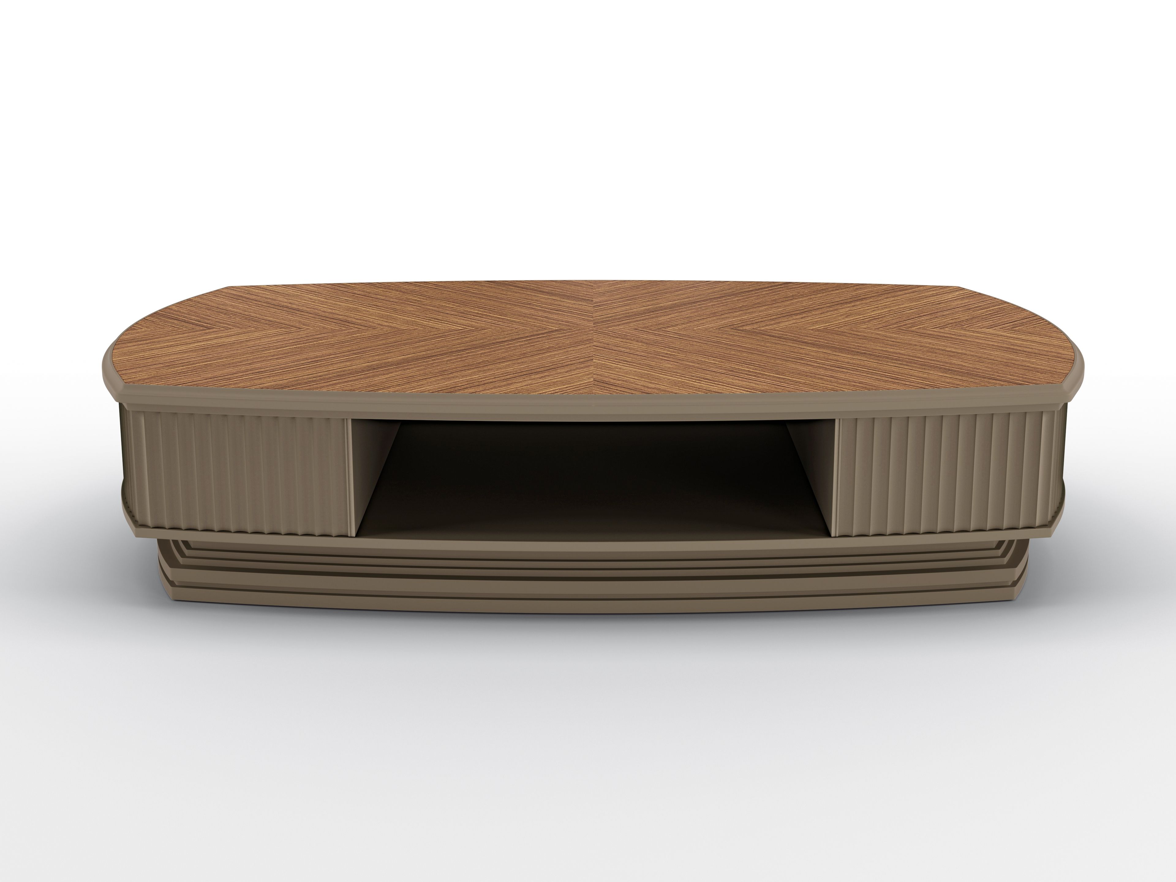 Низкий прямоугольный журнальный столик из грецкого ореха с отсеком для хранения BRUNO ZAMPA OTTO ARCH-00061156 - Вид №6