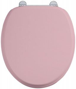 Burlington Bespoke Розовое сиденье конфетти на заказ с хромированными петлями S54 CHR