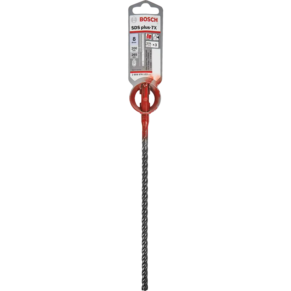 Бур по армированному бетону SDS-plus 7X Bosch 8x265 мм BOSCH PROFESSIONAL STLM-2041835 - Вид №4