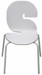TABISSO Штабелируемый стул из Formica © Typographia kids