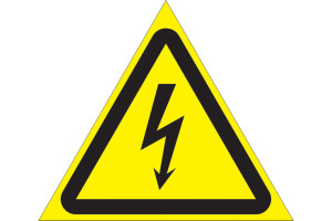 16412531 Знак "Опасность поражения электрическим током" W08 150 мм, пленка ПП 00-00023558 Стандарт Знак