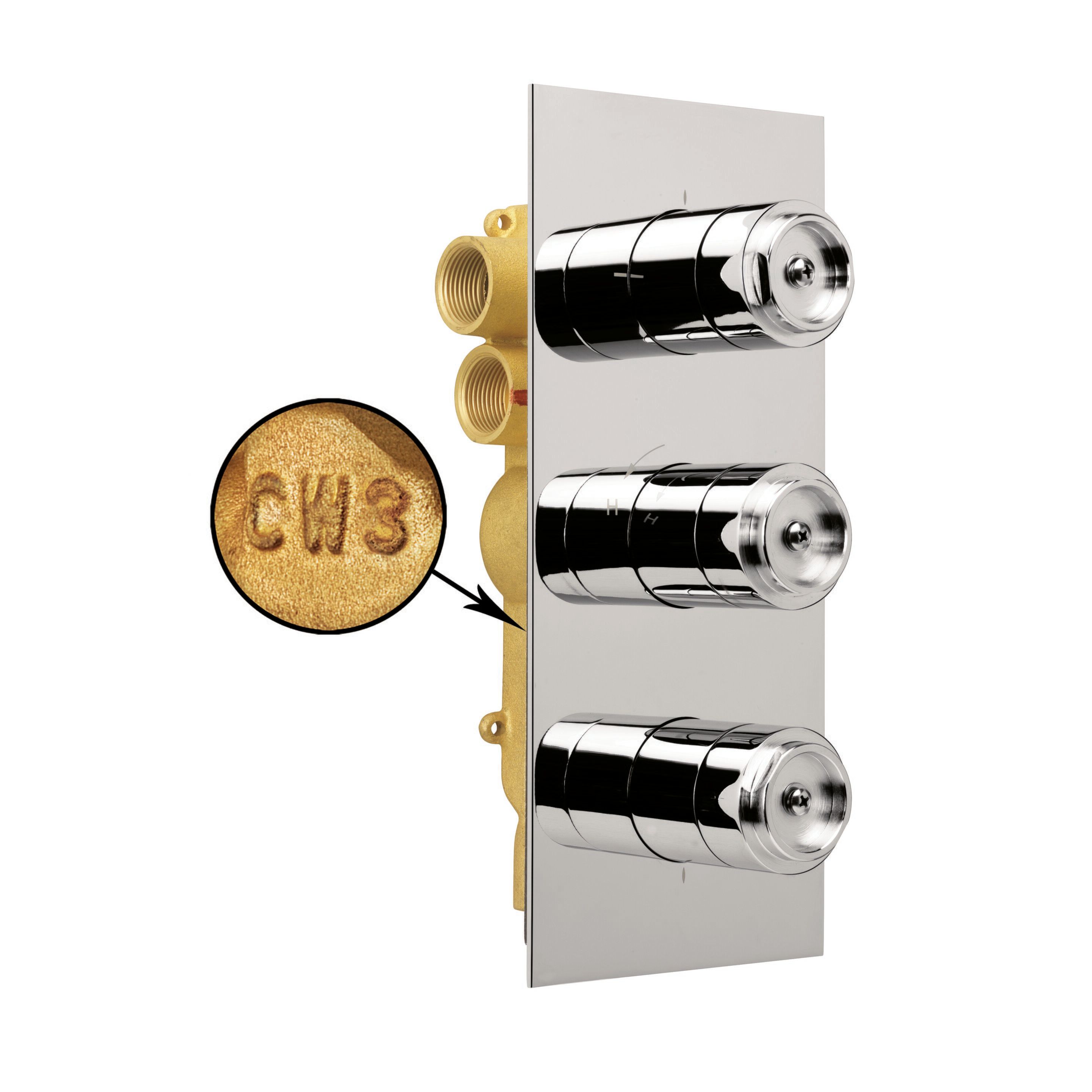 Термостатический смеситель для душа с 3 отверстиями CROSSWATER MPRO ARCH-00008763