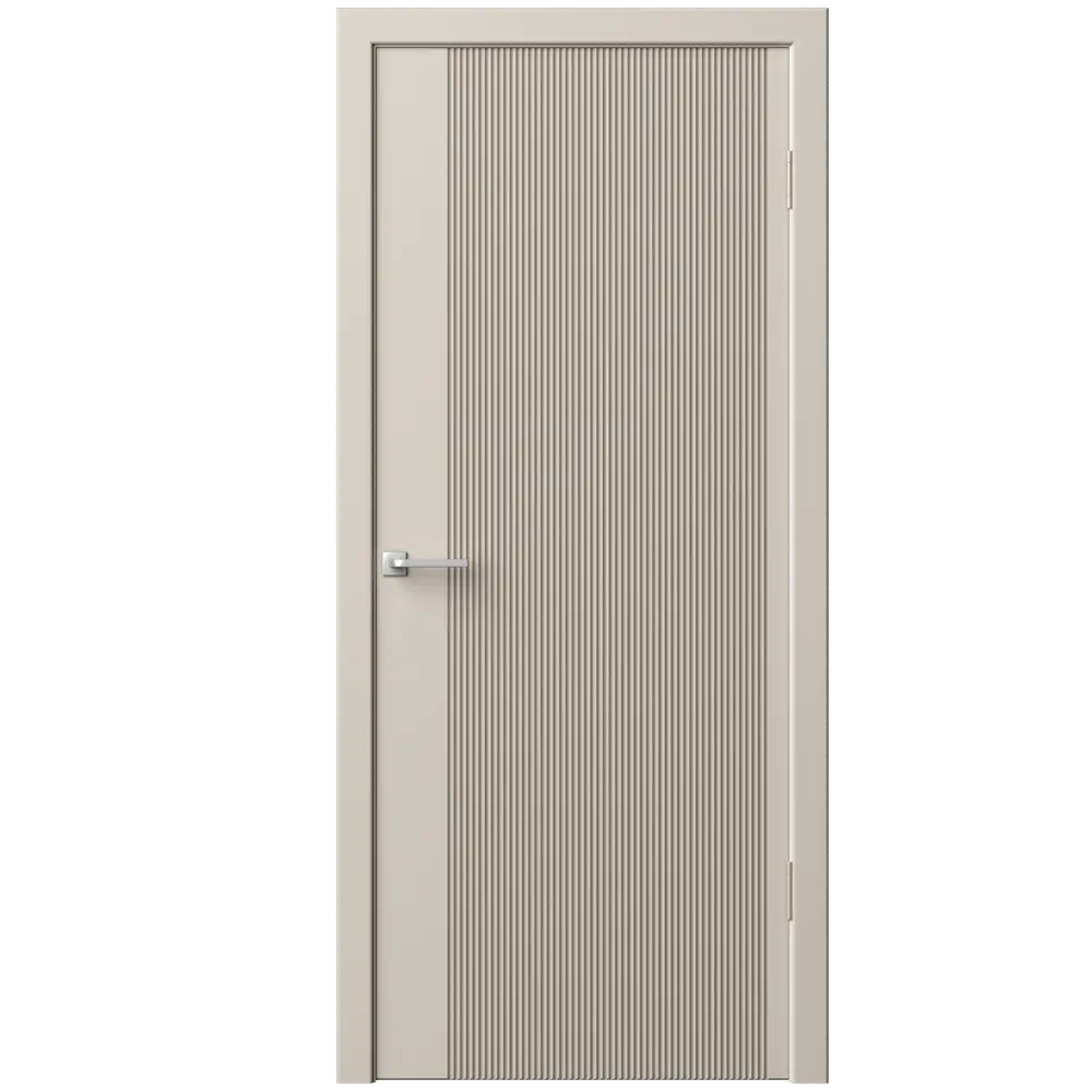 Дверь межкомнатная глухая с замком и петлями в комплекте Синди-5 80x200 см эмаль цвет мокко 89390831 STLM-2167781 RUMAX  - Вид №1