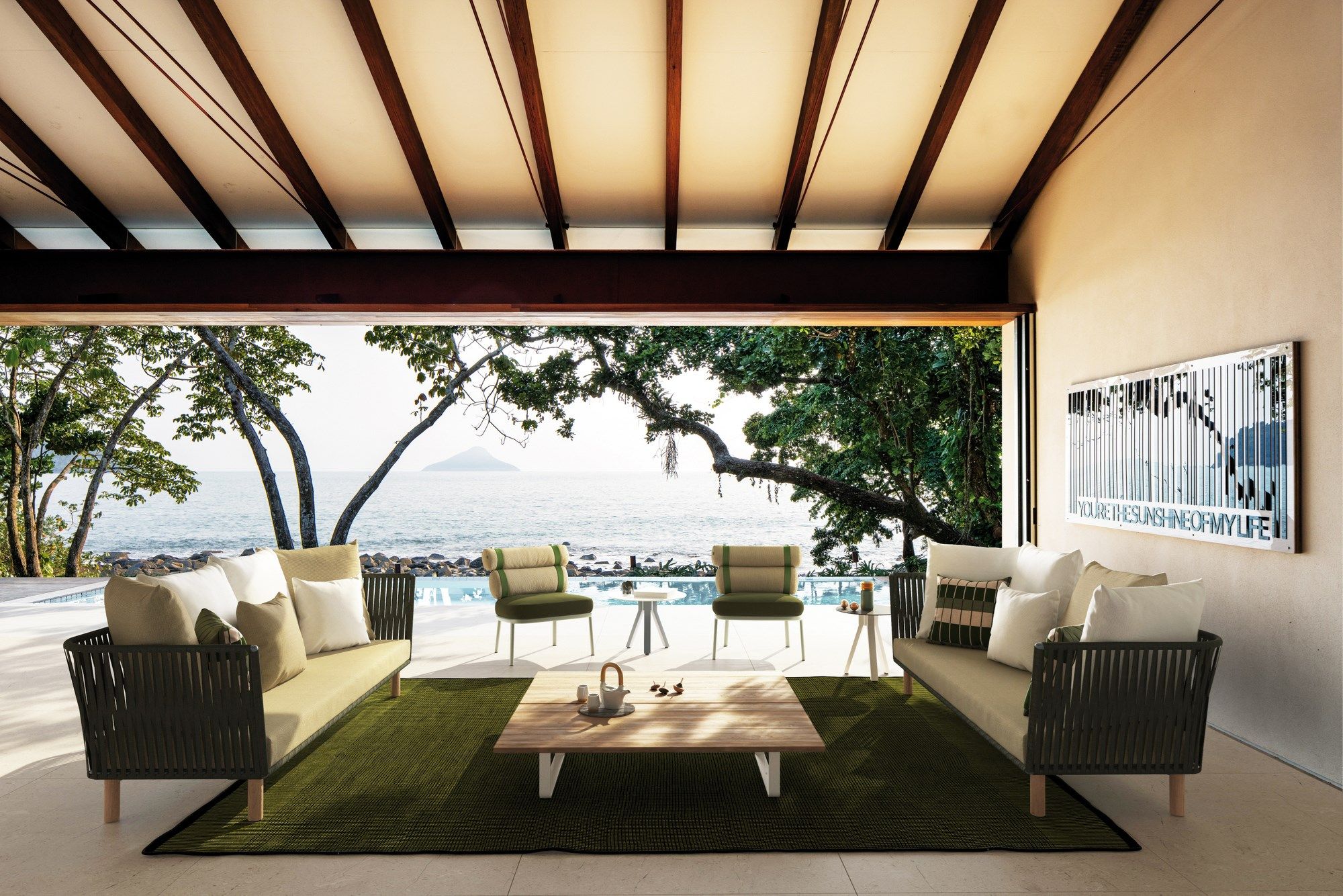 2-местный тканевый садовый диван Kettal Bitta ARCH-00057233 - Вид №3