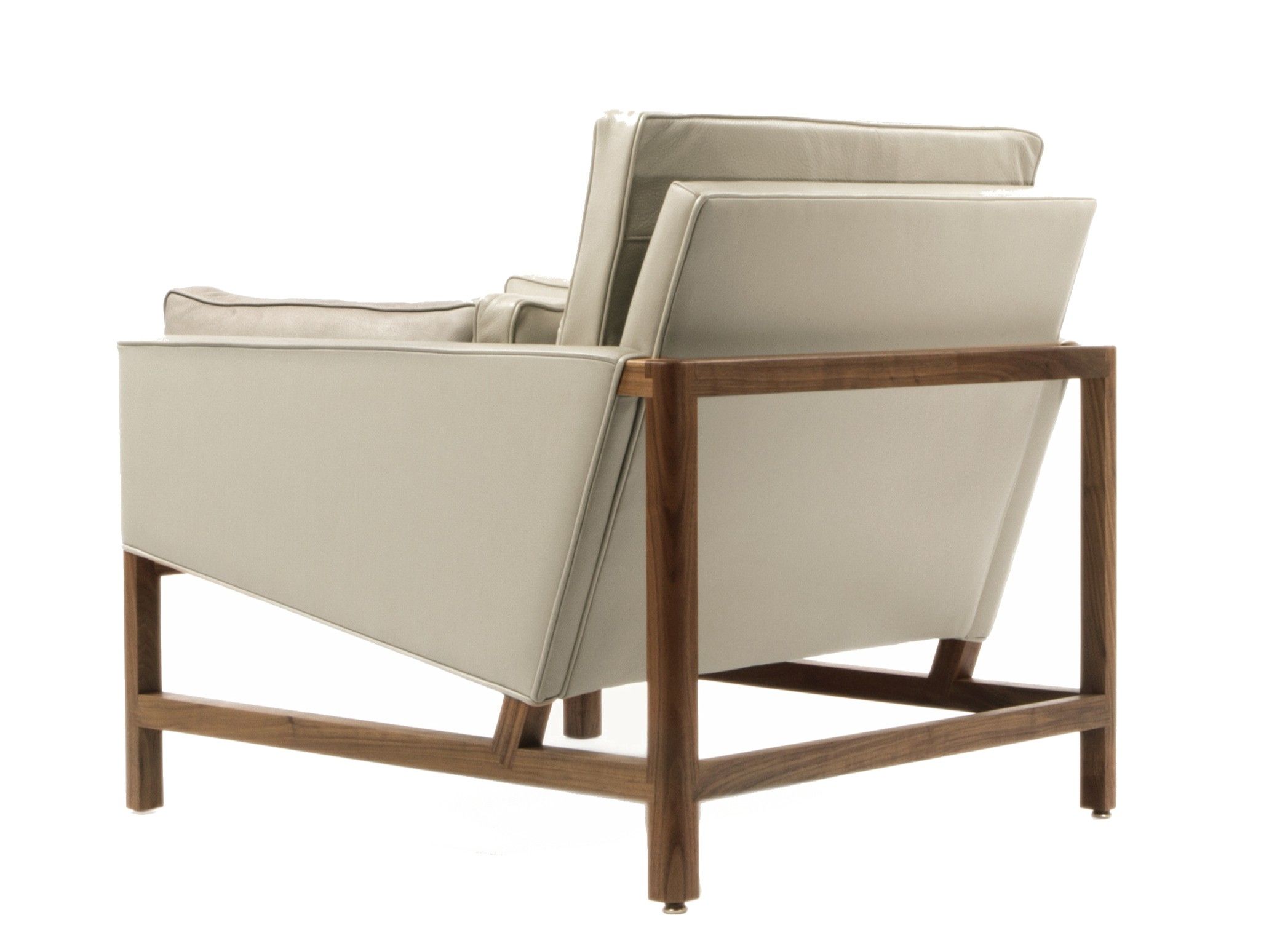 Кожаное кресло с подлокотниками BassamFellows Гостиная с деревянным каркасом ARCH-00102588 - Вид №13